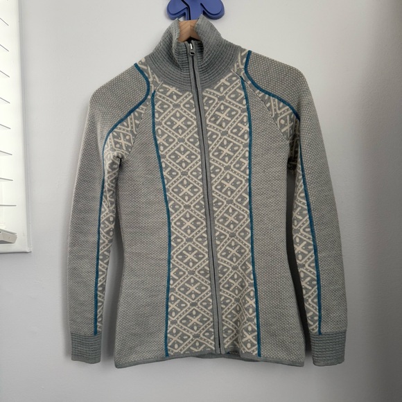 Smartwool Sweaters - Smartwool XS Dacono Ski Full Zip Sweater Merino Wool Nordic Grey Hike Winter